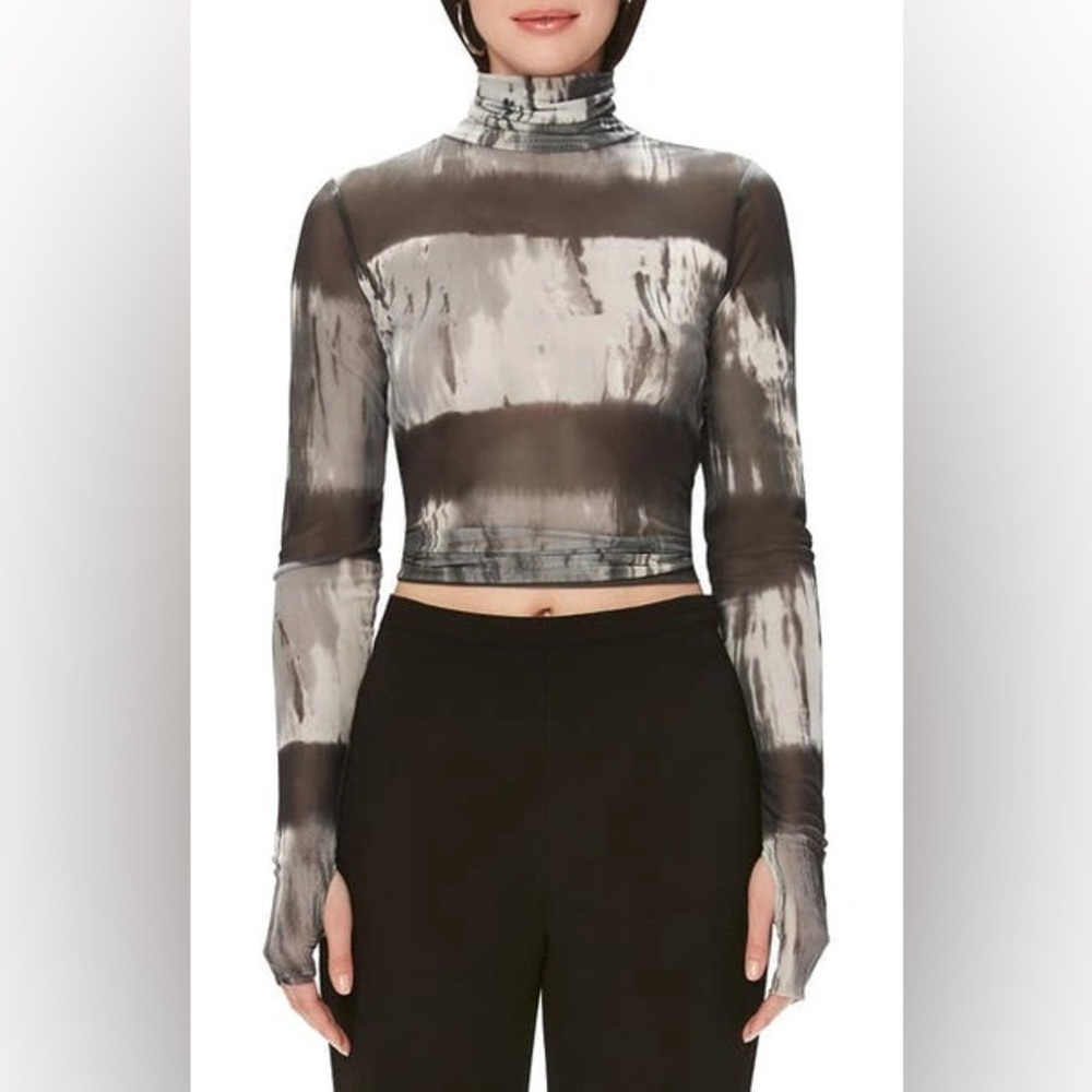 NWT AFRM Zadie Semi Sheer Turtleneck